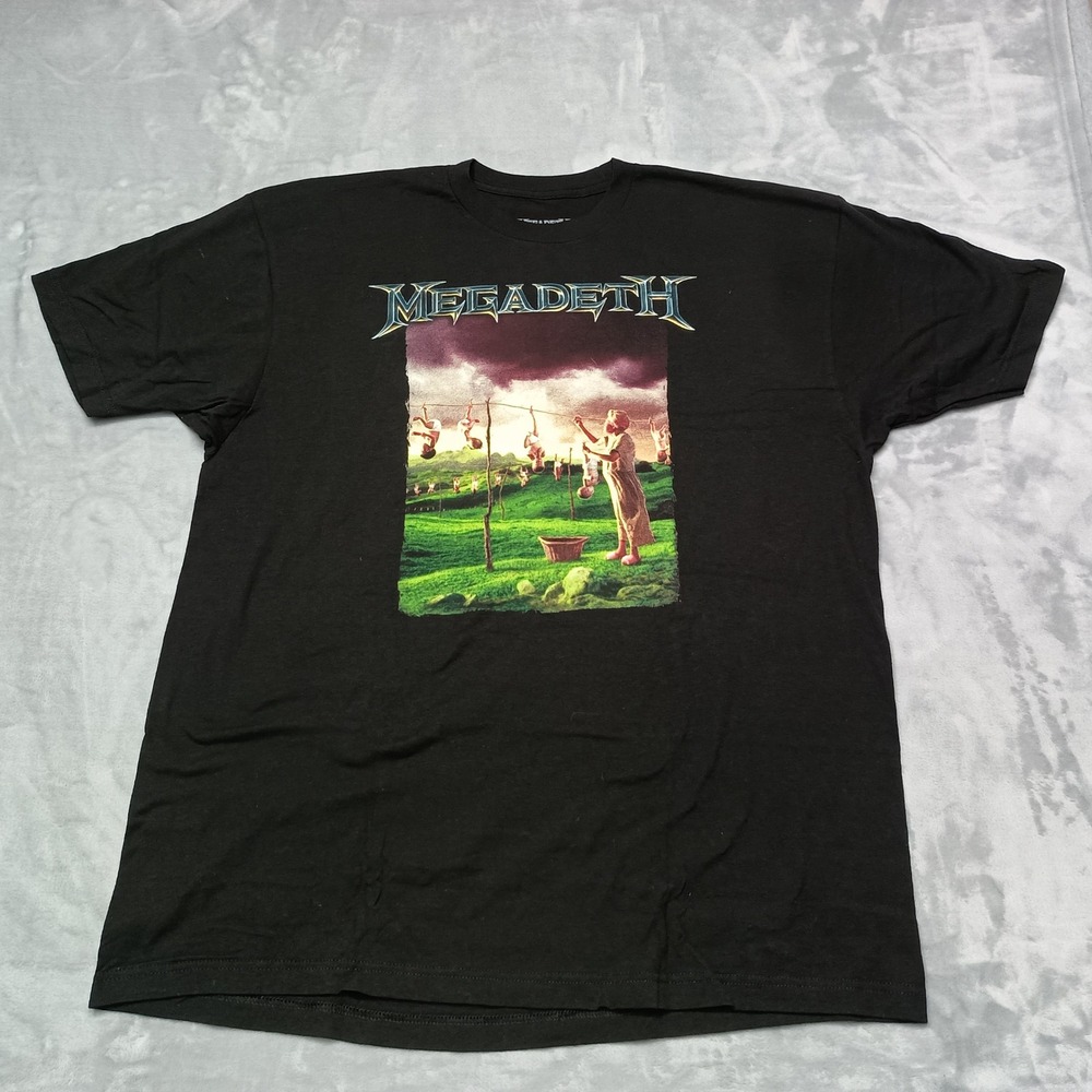 Megadeth Shirt Mens XXL Black Youthanasia Heavy Metal Band Graphic Tee